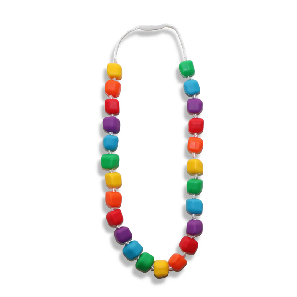 Chew Necklace - Princess And The Pea Necklace Bright Rainbow