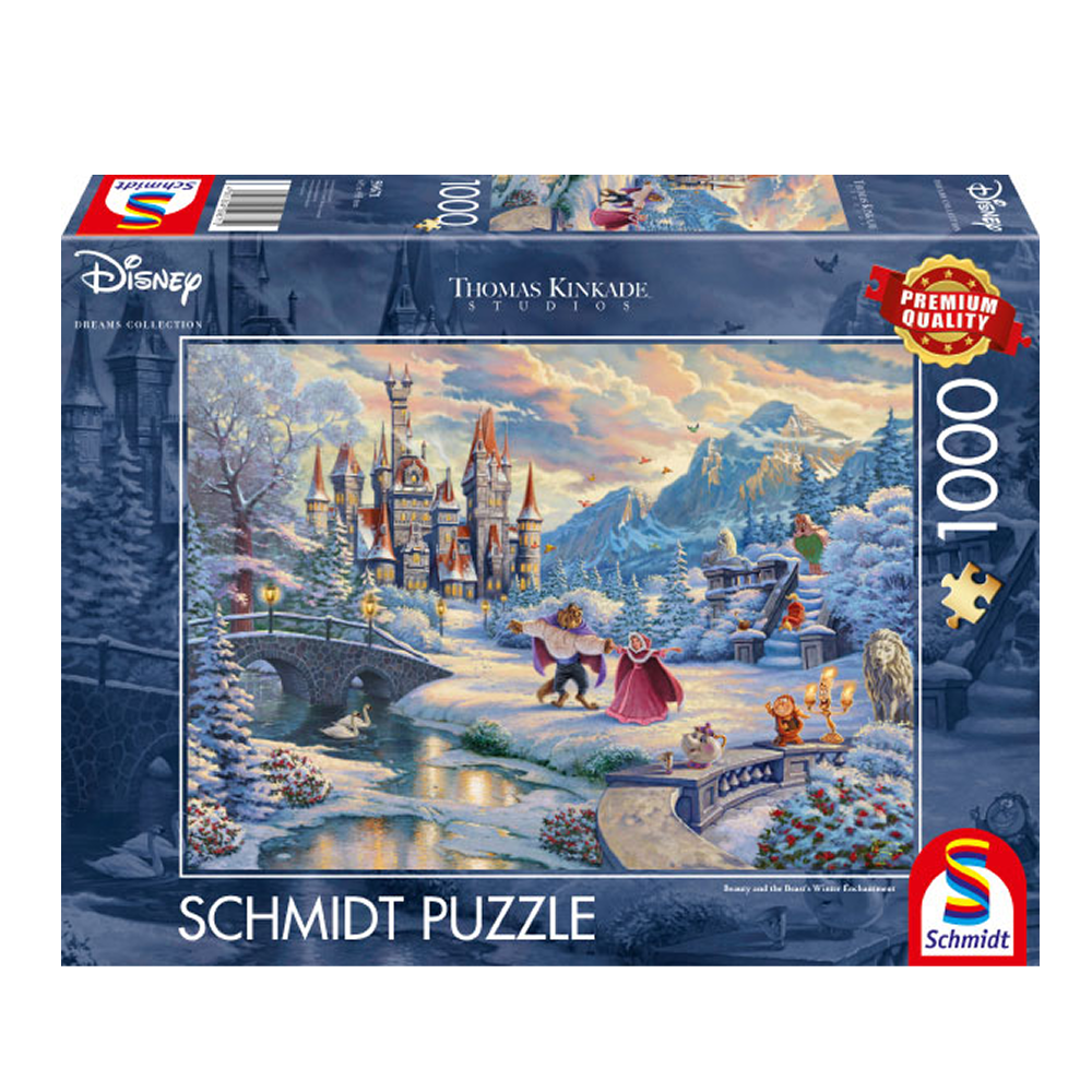 Puzzle - Thomas Kinkade: Disney - Beauty and the Beast’s Winter Enchantment