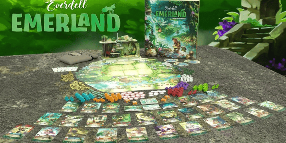 Emerland brætspil og logo