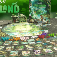 Emerland brætspil og logo